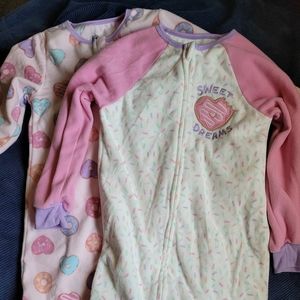 Girls Donut Footie Pajamas 5T